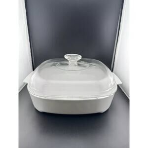 Vintage Corningware MW-A-10 Microwave Browning Dish with Lid